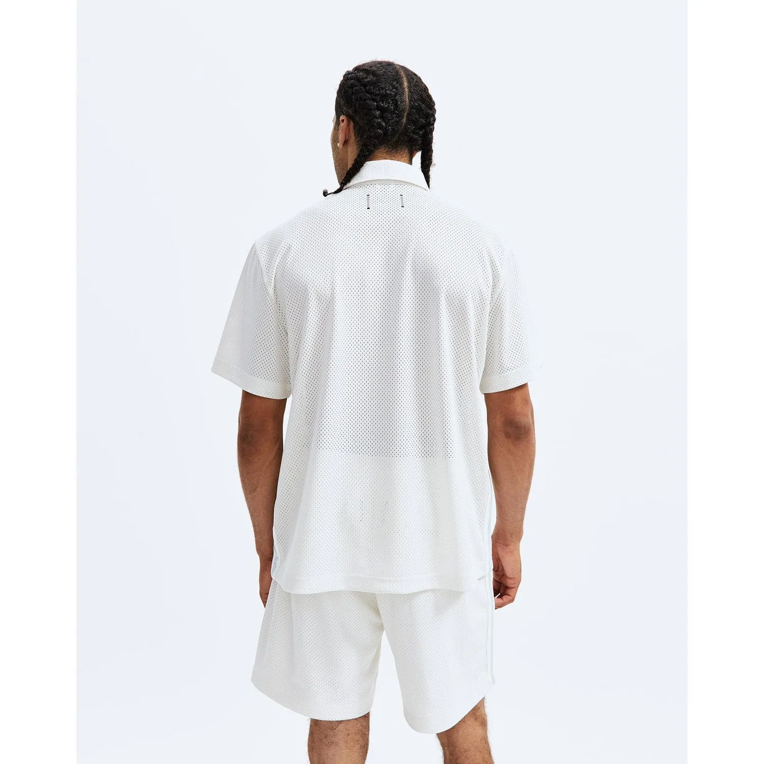 Reigning Champ Men Athletic Mesh Shootaround Shirt Ivory RC-8001-IVO