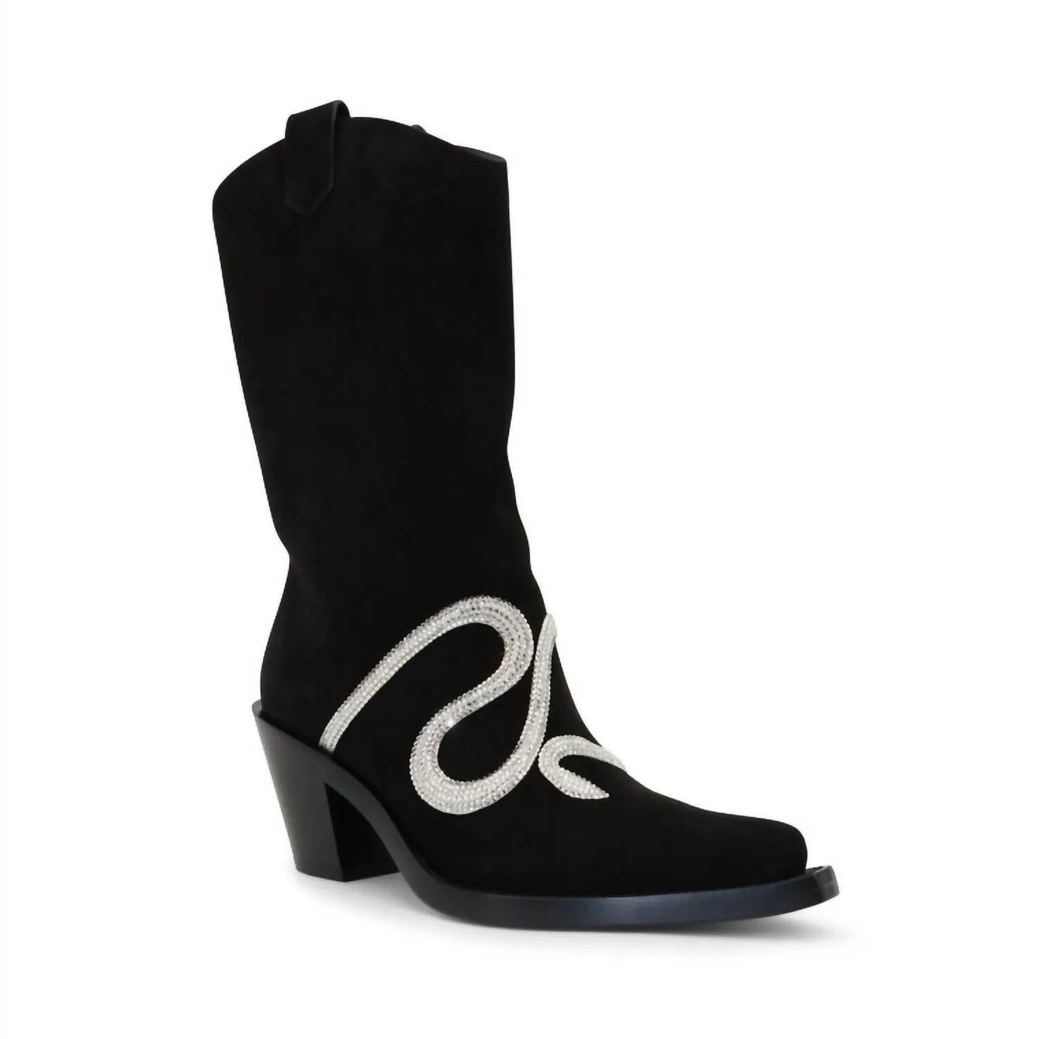 Rene Caovilla - Women's Suede Snake Strass 65mm Western Boot