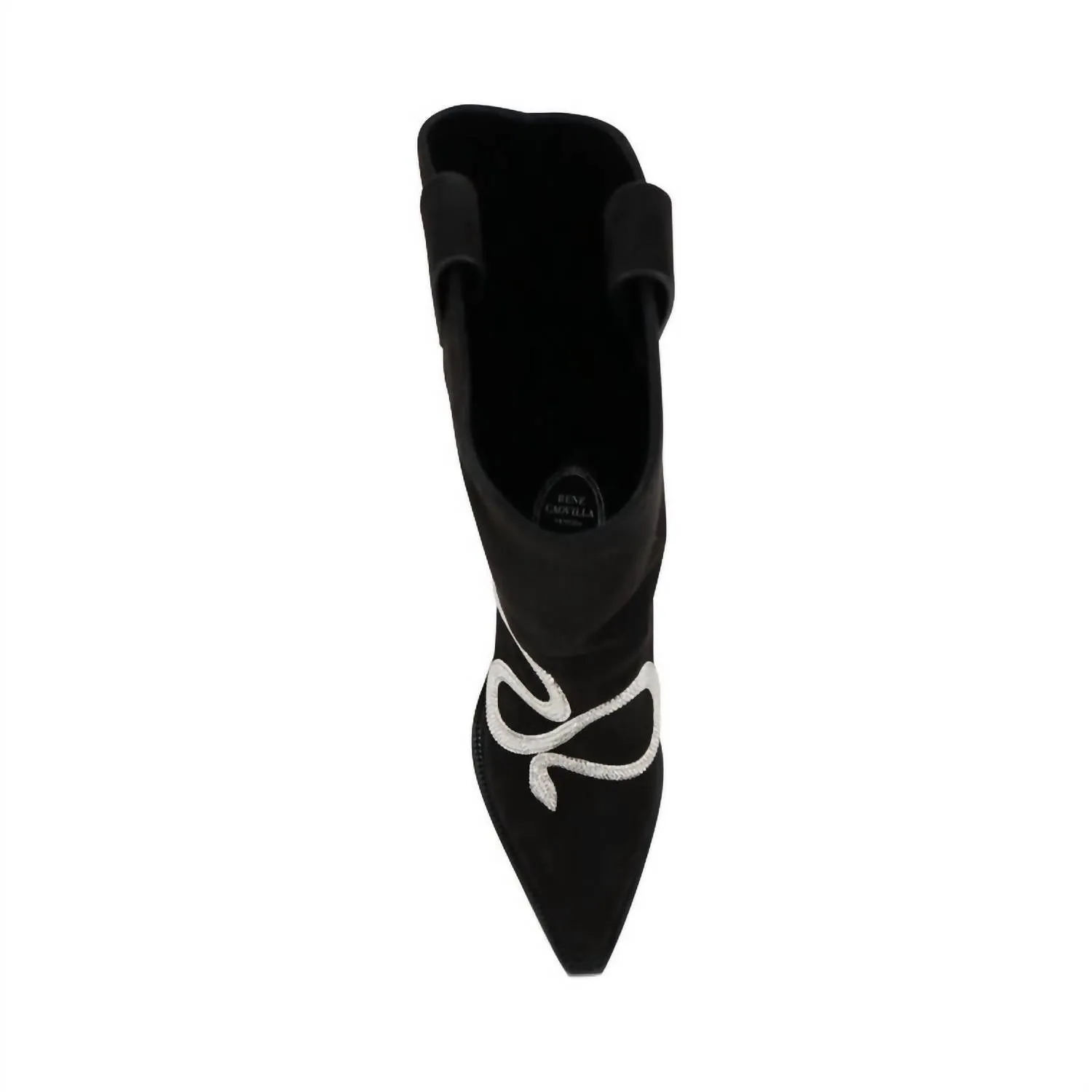 Rene Caovilla - Women's Suede Snake Strass 65mm Western Boot
