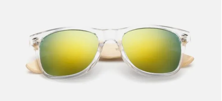 Retro Bamboo Wood Sunglasses Men Women Brand Sport Goggles Gold Mirror Sun Glasses Shades lunette oculo
