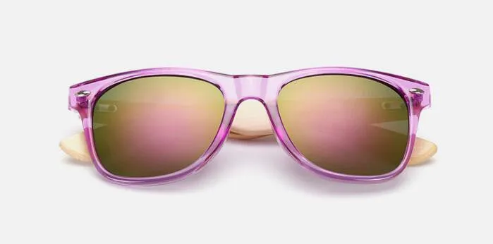 Retro Bamboo Wood Sunglasses Men Women Brand Sport Goggles Gold Mirror Sun Glasses Shades lunette oculo