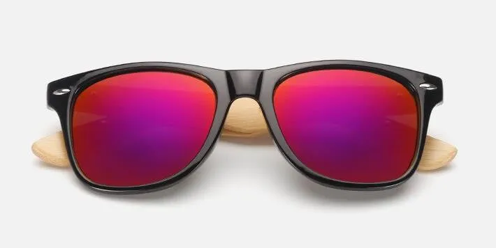Retro Bamboo Wood Sunglasses Men Women Brand Sport Goggles Gold Mirror Sun Glasses Shades lunette oculo