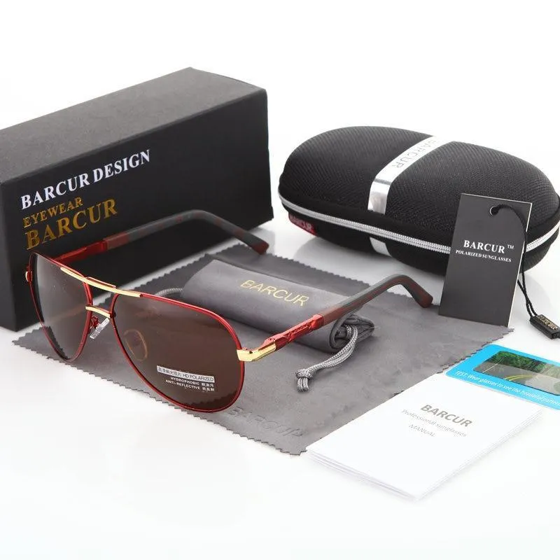 Retro Vintage Elegant Luxury Business High Quality Men  Polarized Aviation Pilot Retro Classic Sunglasses With UV400 Protection