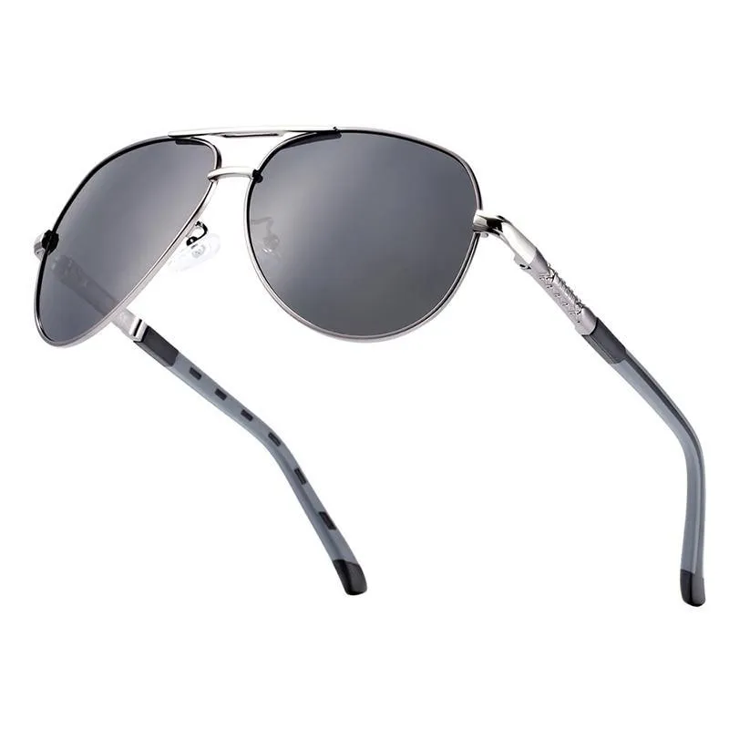 Retro Vintage Elegant Luxury Business High Quality Men  Polarized Aviation Pilot Retro Classic Sunglasses With UV400 Protection