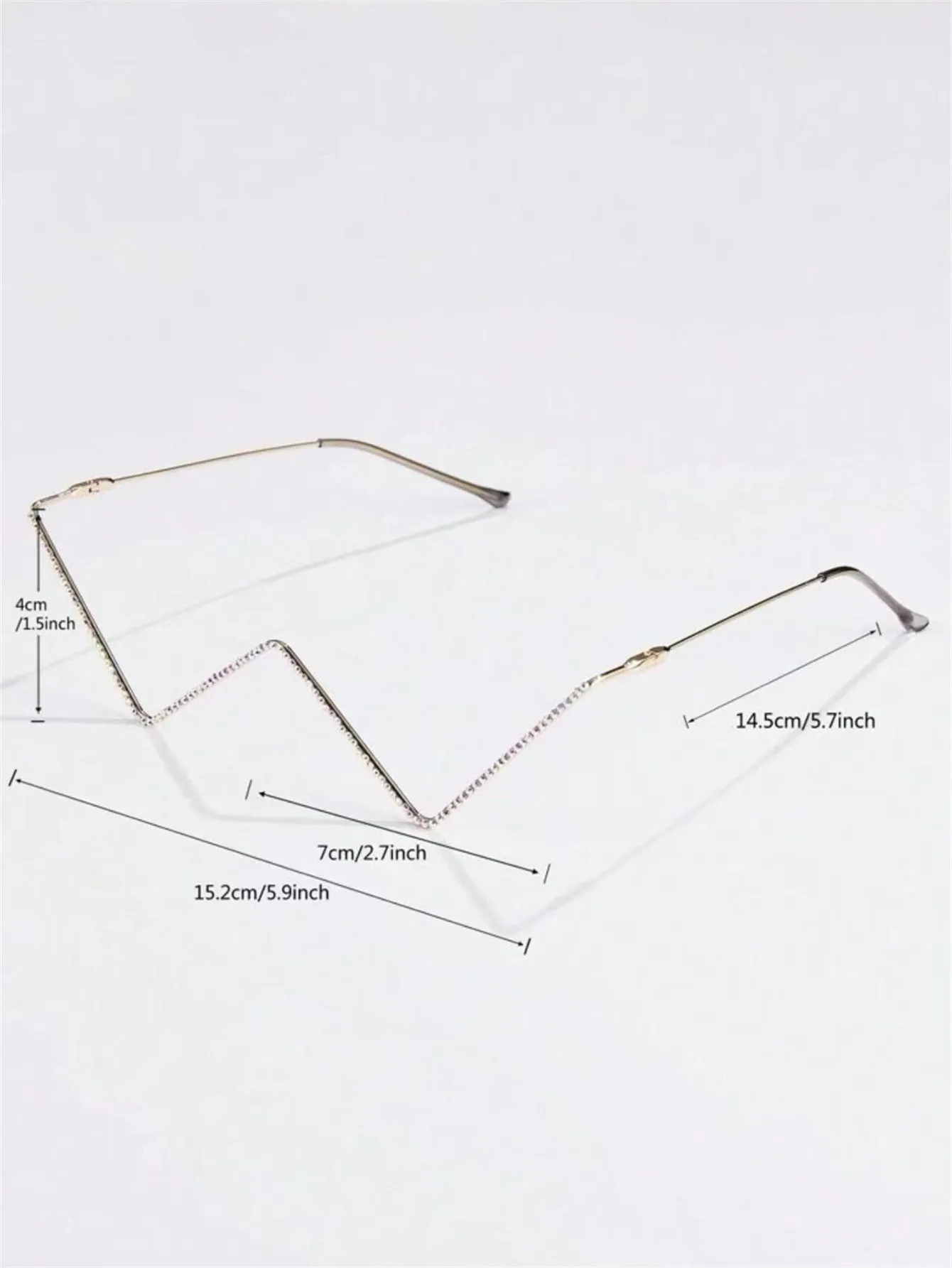 Rhinestone W Shape Sunglasses