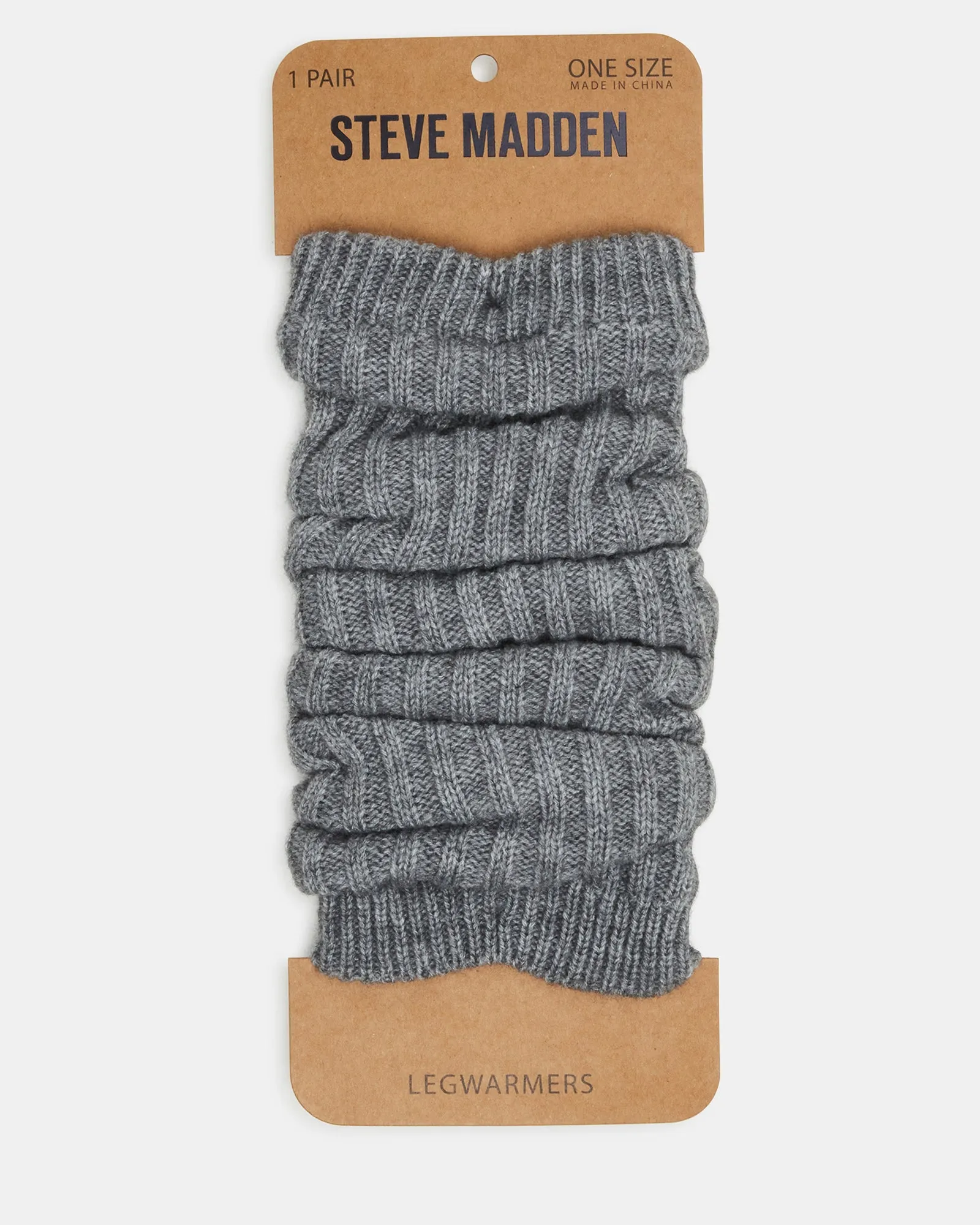 RIBBED LEG WARMERS GREY