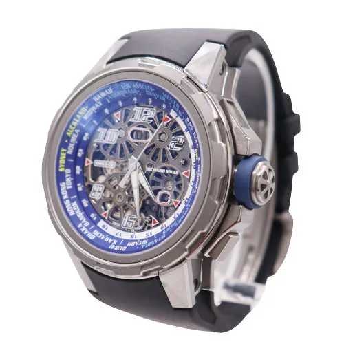 Richard Mille Men's World Timer Titanium 47mm Skeleton Dial Watch Reference #: RM63-02