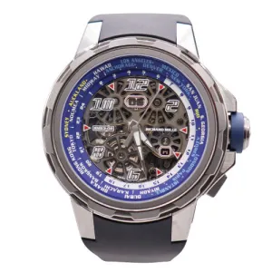 Richard Mille Men's World Timer Titanium 47mm Skeleton Dial Watch Reference #: RM63-02