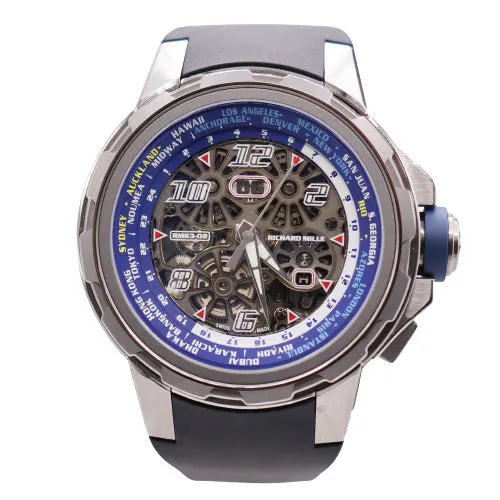 Richard Mille Men's World Timer Titanium 47mm Skeleton Dial Watch Reference #: RM63-02