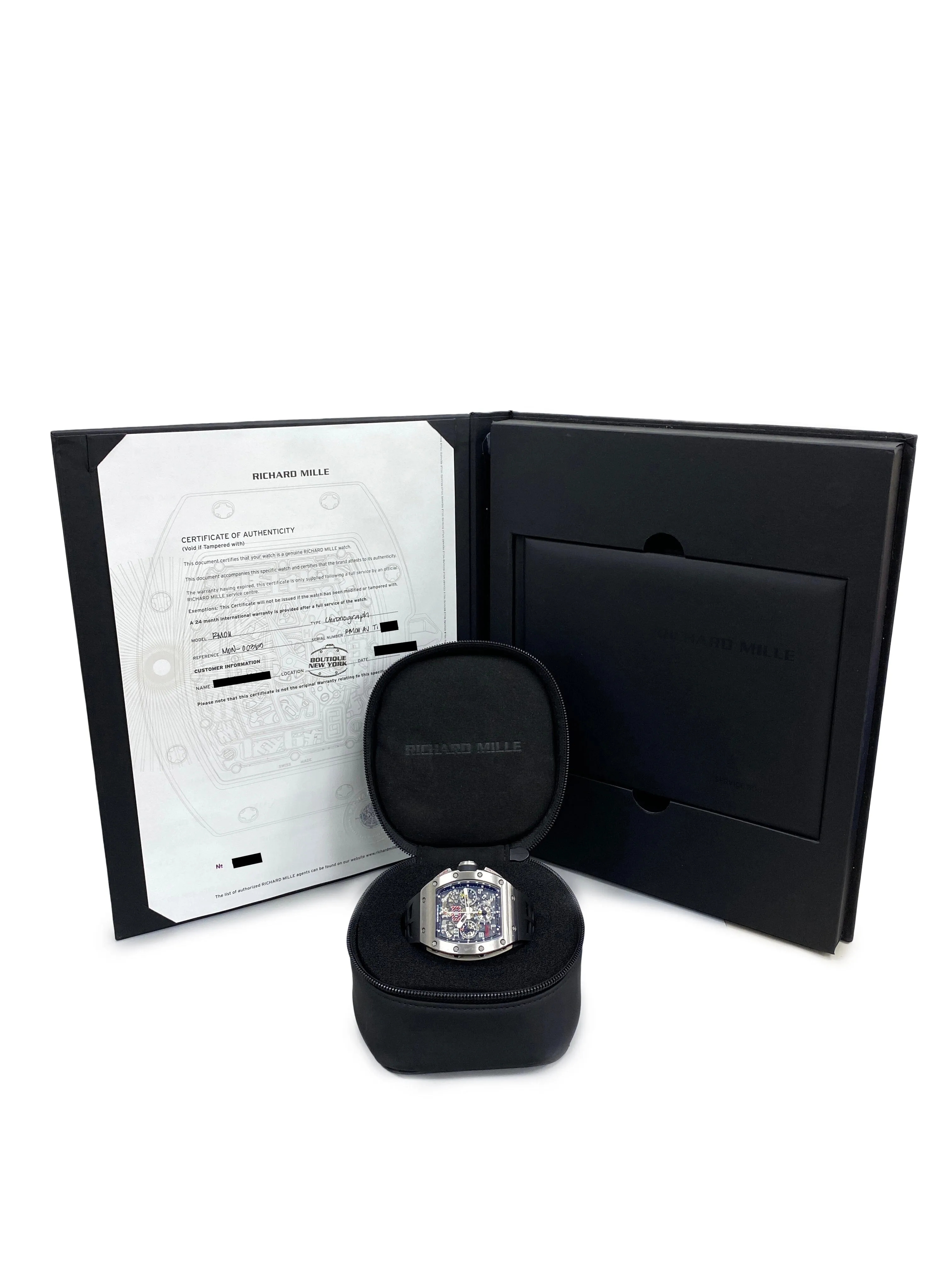 Richard Mille RM 011 Filipe Massa Titanium Mens Watch Box Papers