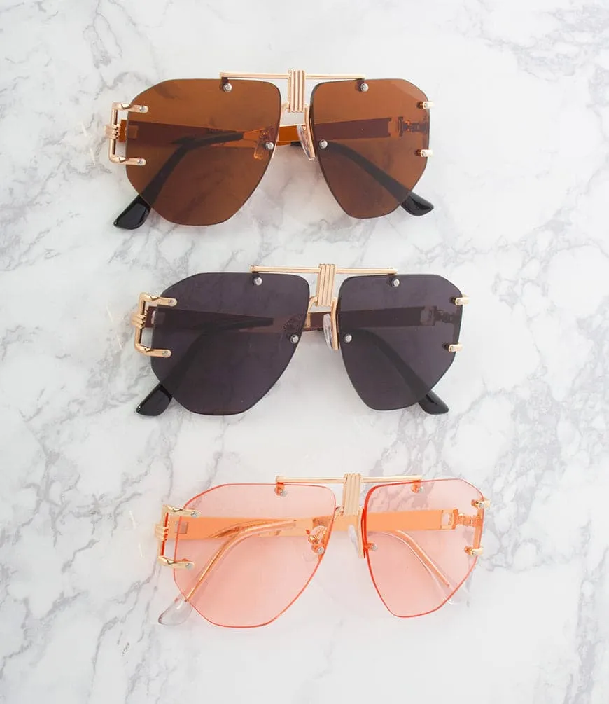 Rimless aviators-ACK-M1908SD/CP Pack of 12