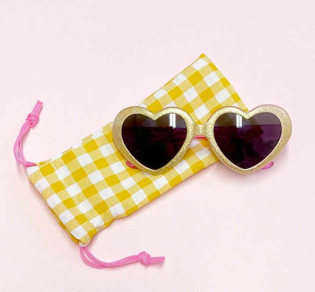 Rockahula Glitter Heart Sunglasses