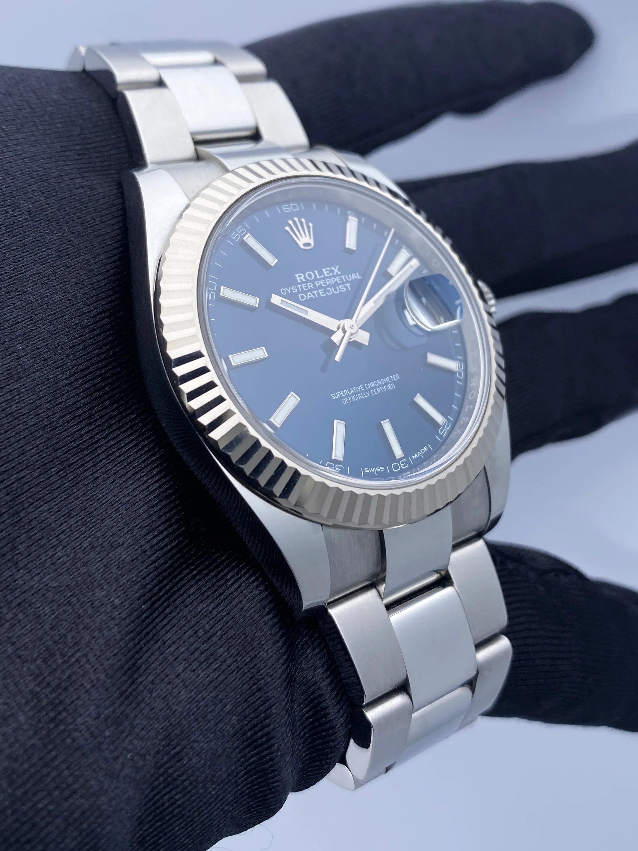 Rolex Datejust 41 126334 Blue Dial Stainless Steel Mens Watch Box Papers