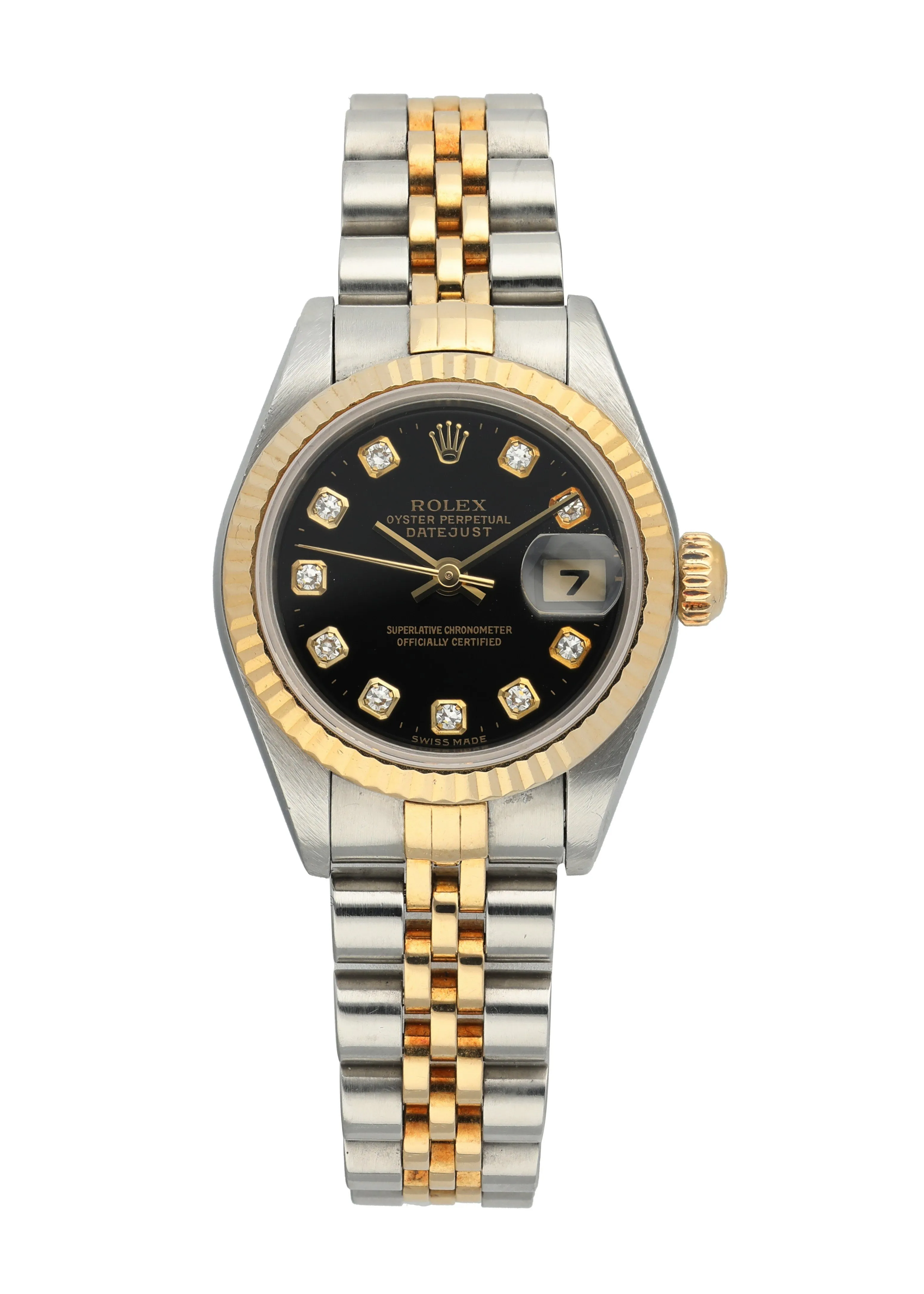 Rolex Datejust 79173 Black Diamond Dial Box Papers