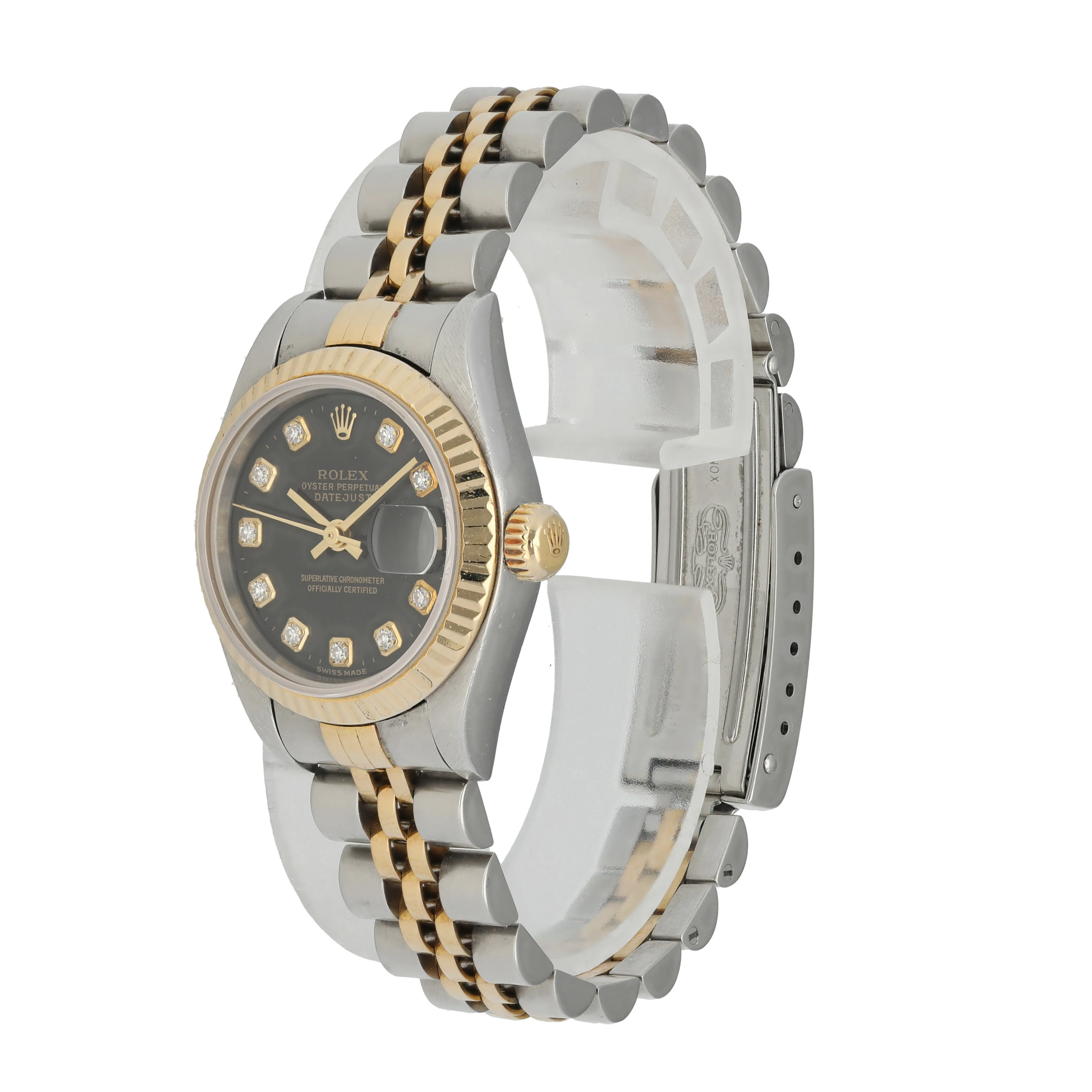 Rolex Datejust 79173 Black Diamond Dial Box Papers