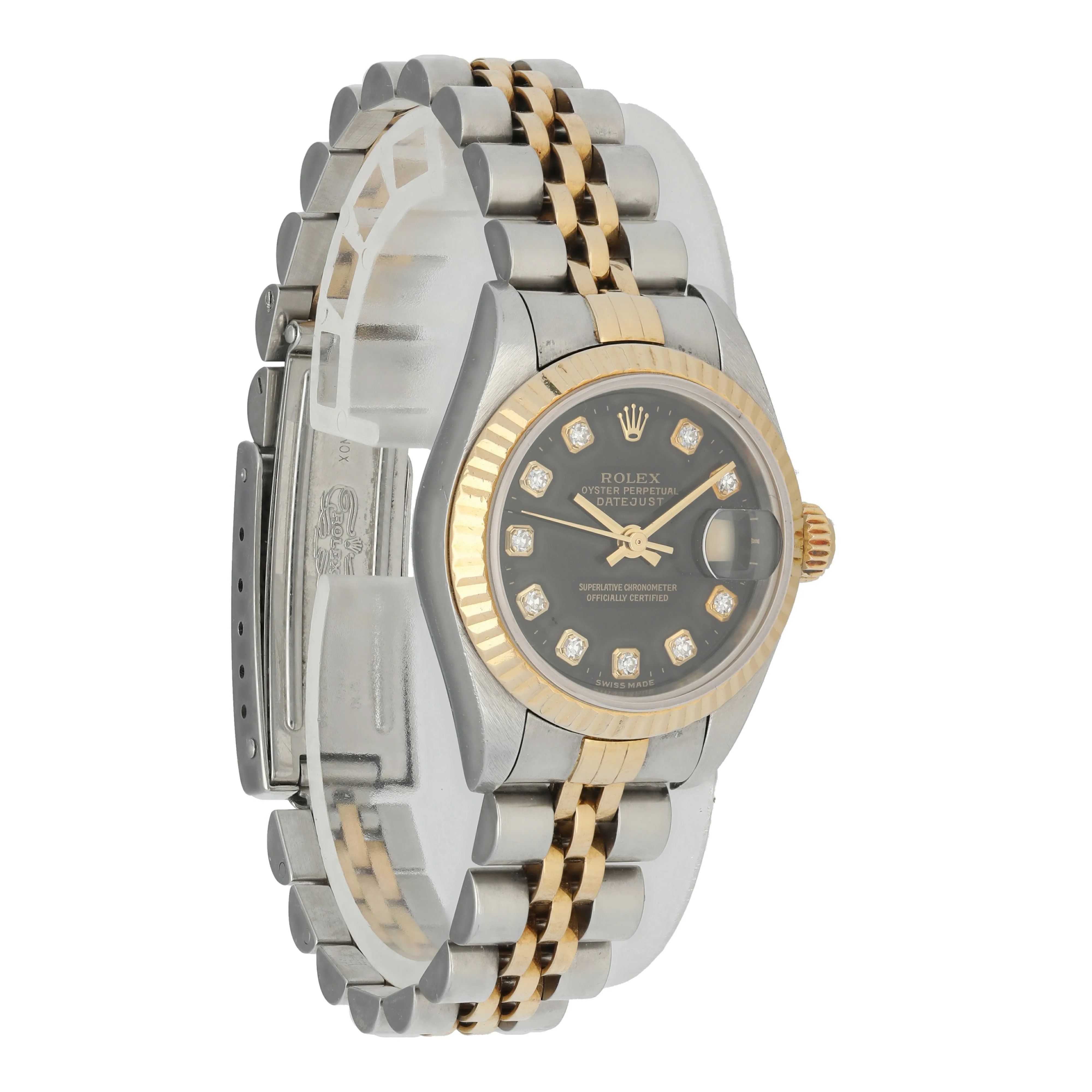 Rolex Datejust 79173 Black Diamond Dial Box Papers