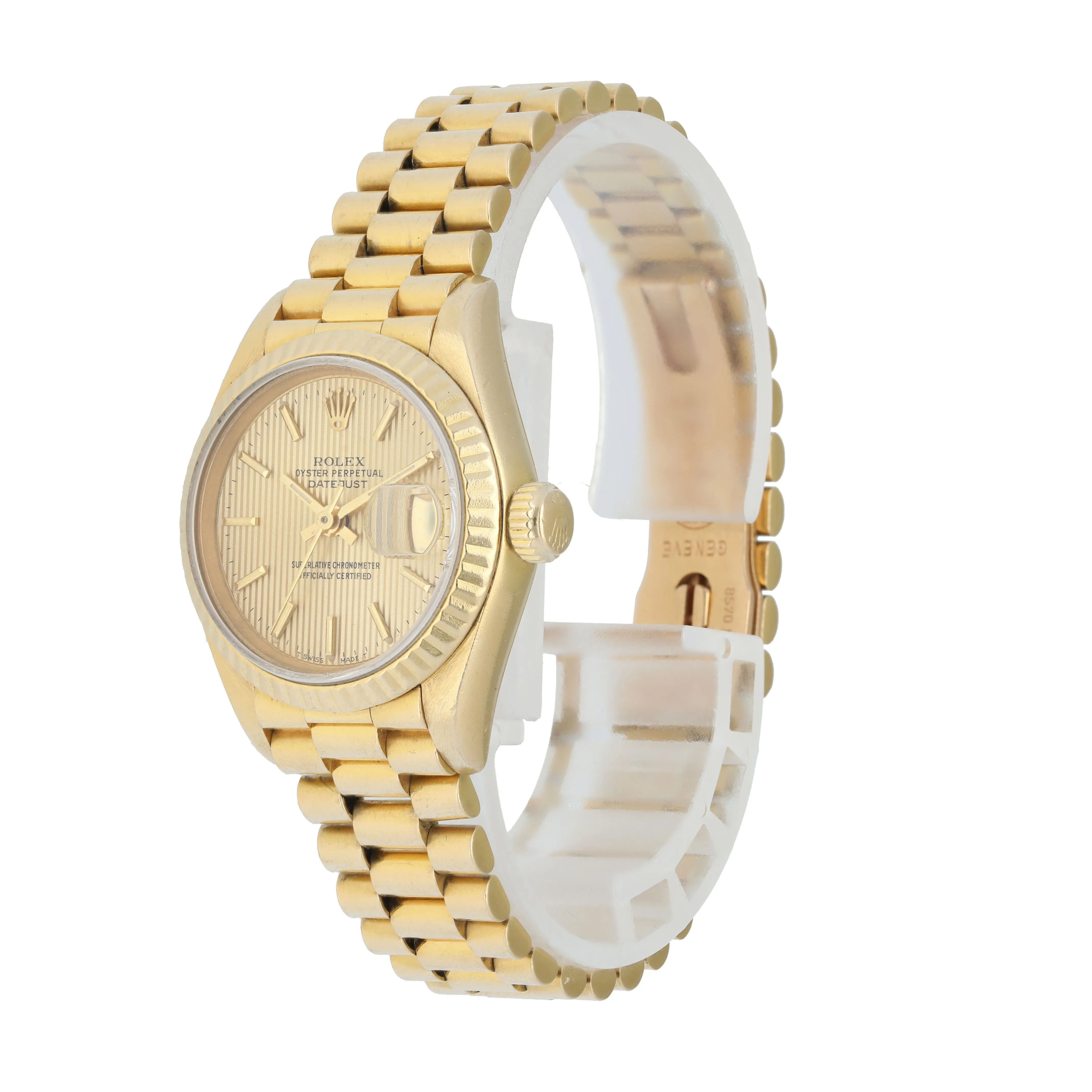Rolex Datejust President 69178 Tapestry Dial Ladies Watch Box Papers
