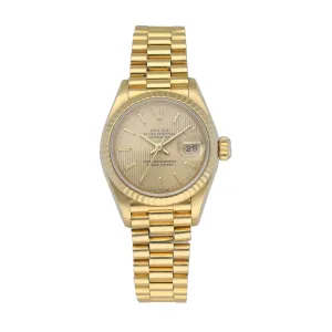Rolex Datejust President 69178 Tapestry Dial Ladies Watch Box Papers