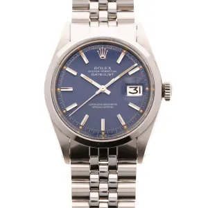 Rolex Datejust Ref. 1600 with Blue Dial