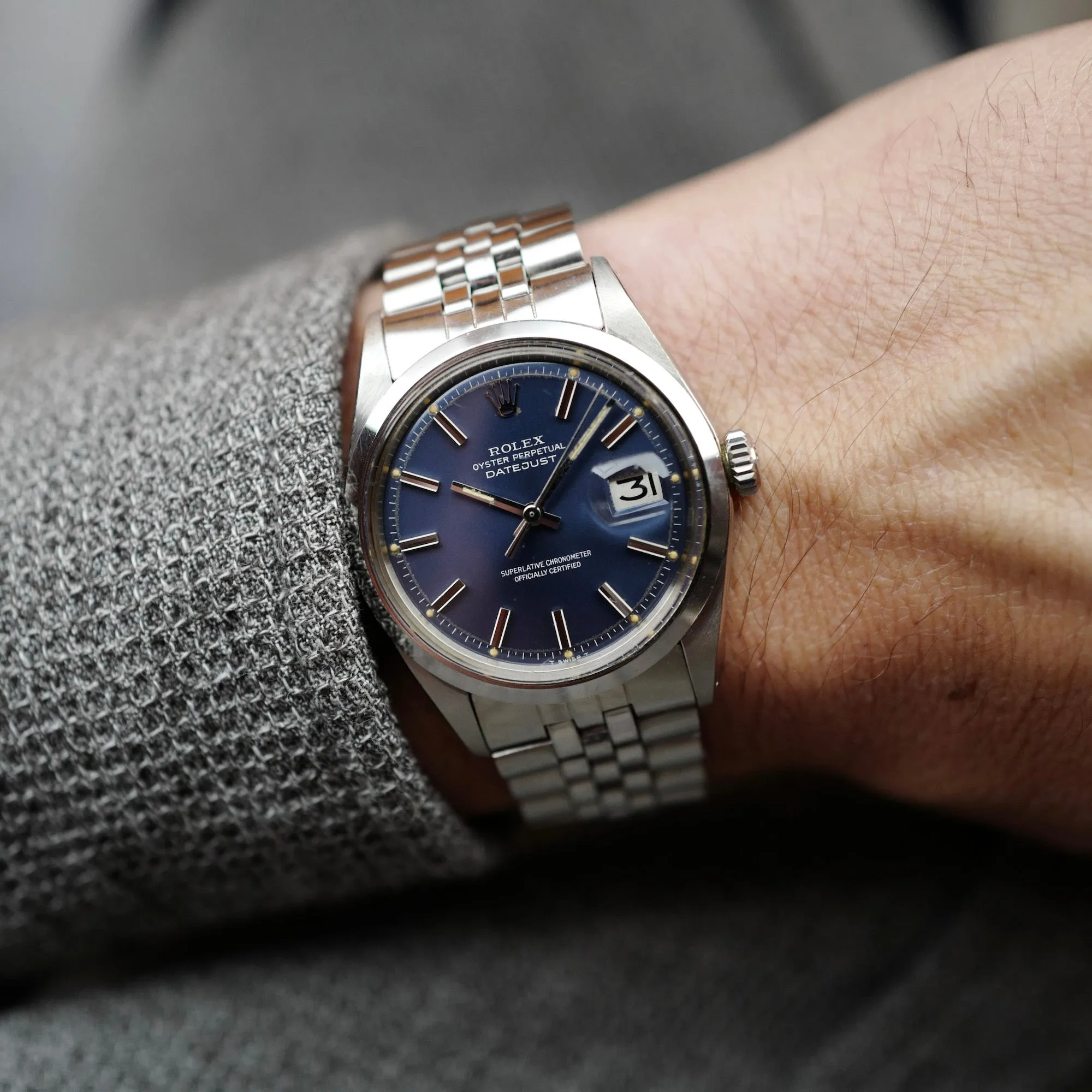 Rolex Datejust Ref. 1600 with Blue Dial