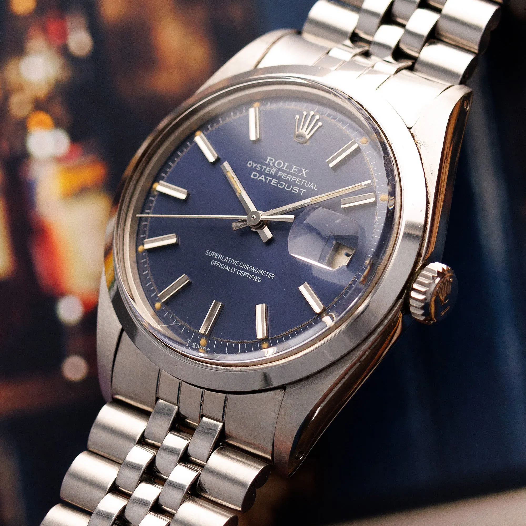 Rolex Datejust Ref. 1600 with Blue Dial