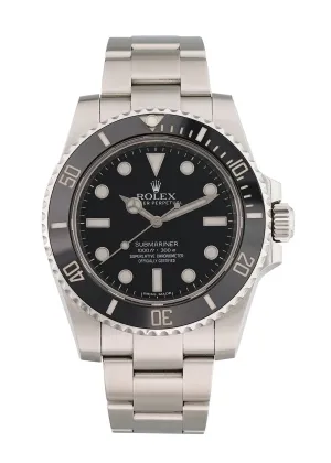 Rolex Submariner No Date 114060 Ceramic Bezel Mens Watch
