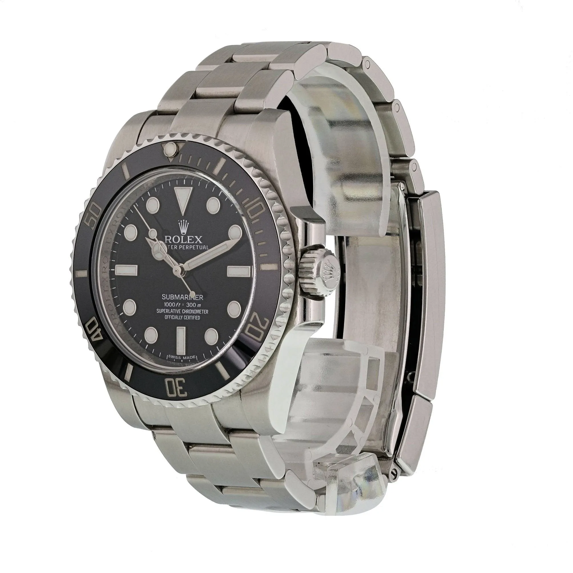 Rolex Submariner No Date 114060 Ceramic Bezel Mens Watch