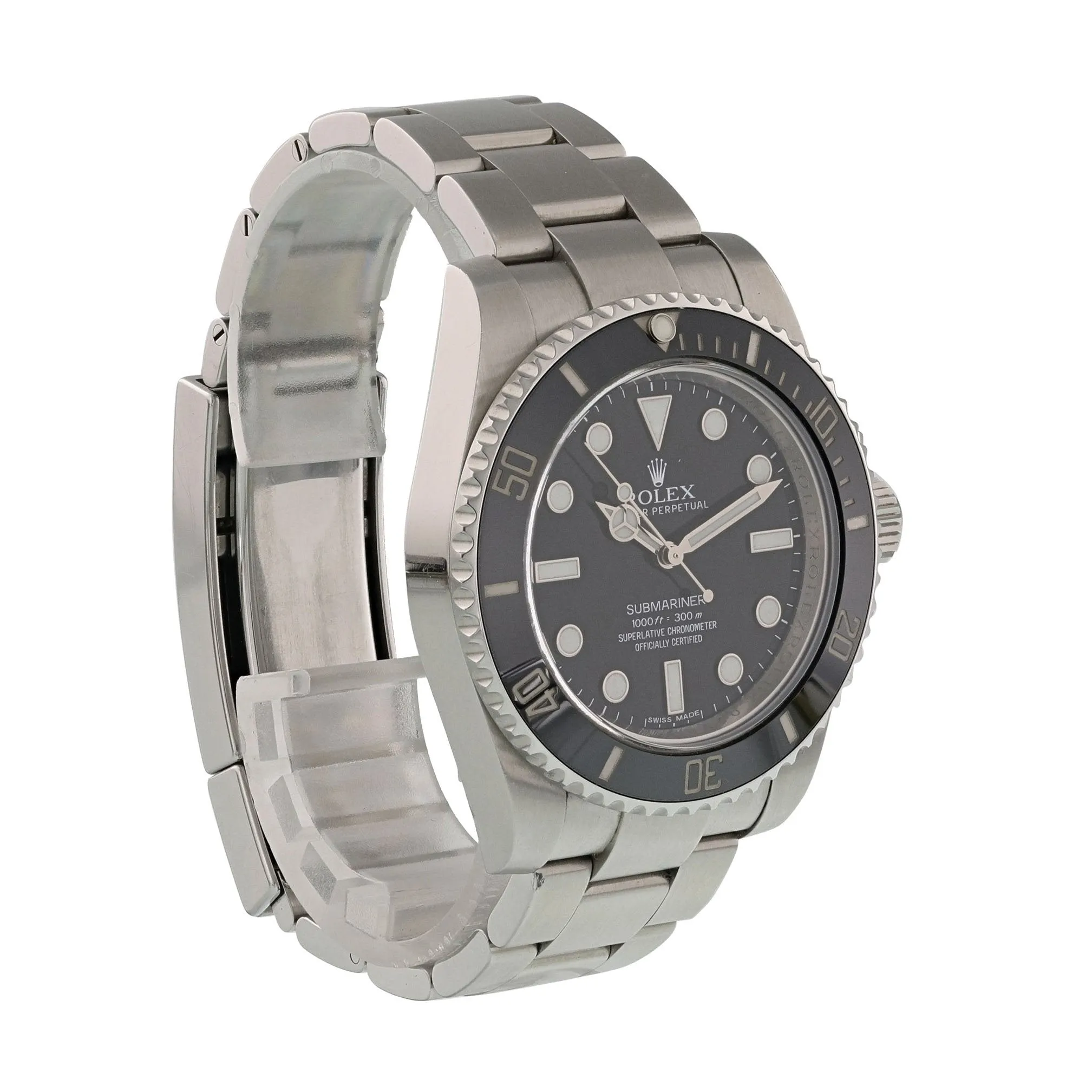 Rolex Submariner No Date 114060 Ceramic Bezel Mens Watch