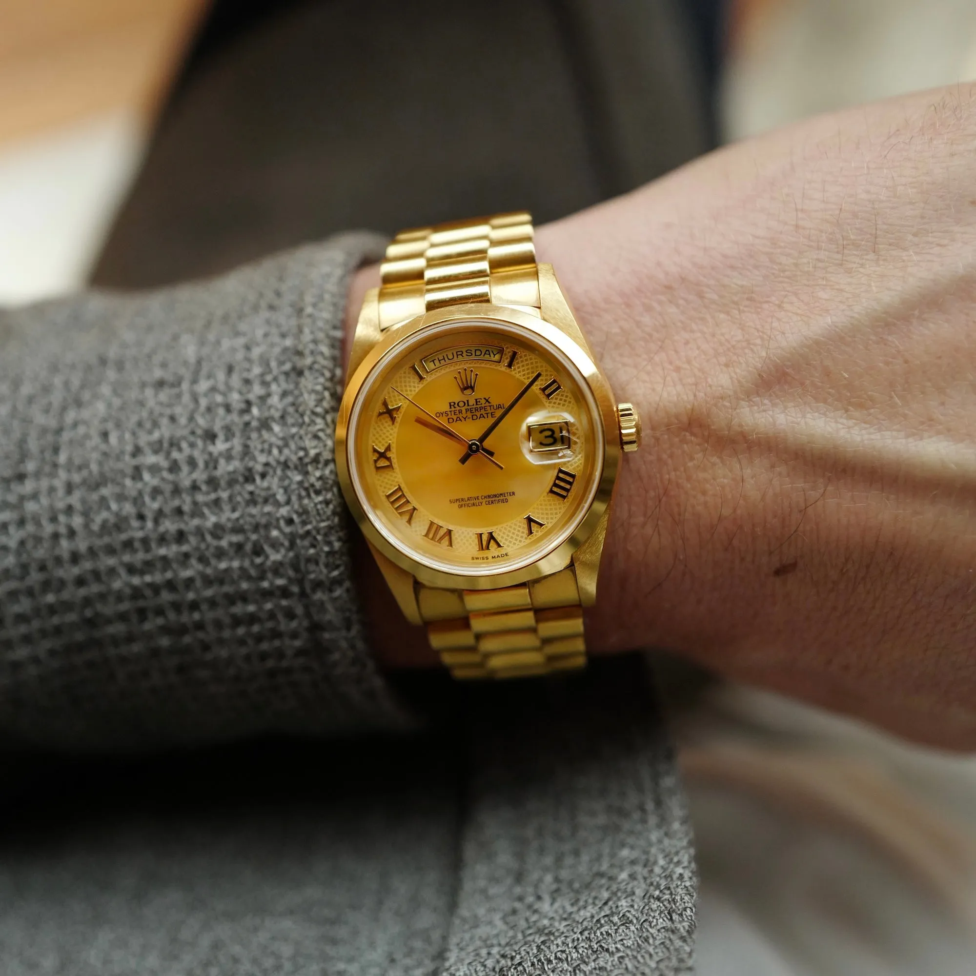 Rolex Yellow Gold Day-Date Ref. 18208 with Mother of Pearl