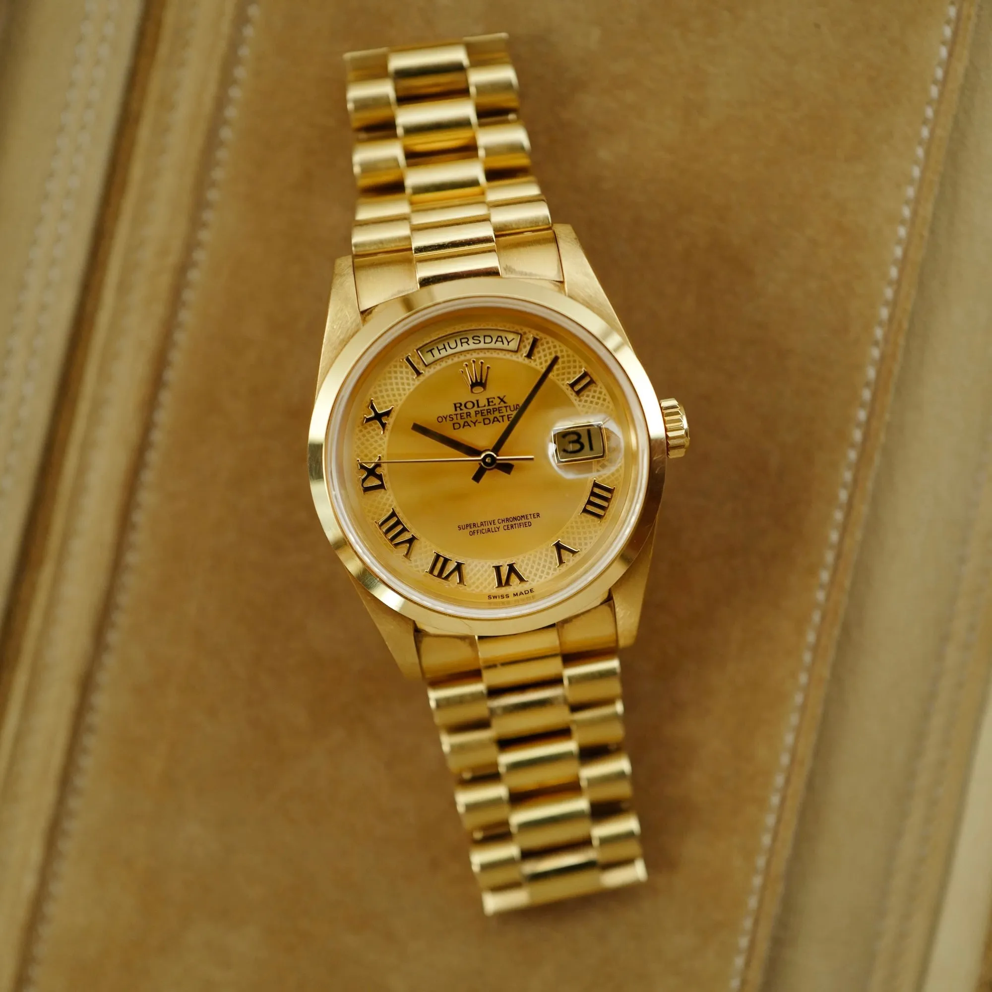 Rolex Yellow Gold Day-Date Ref. 18208 with Mother of Pearl