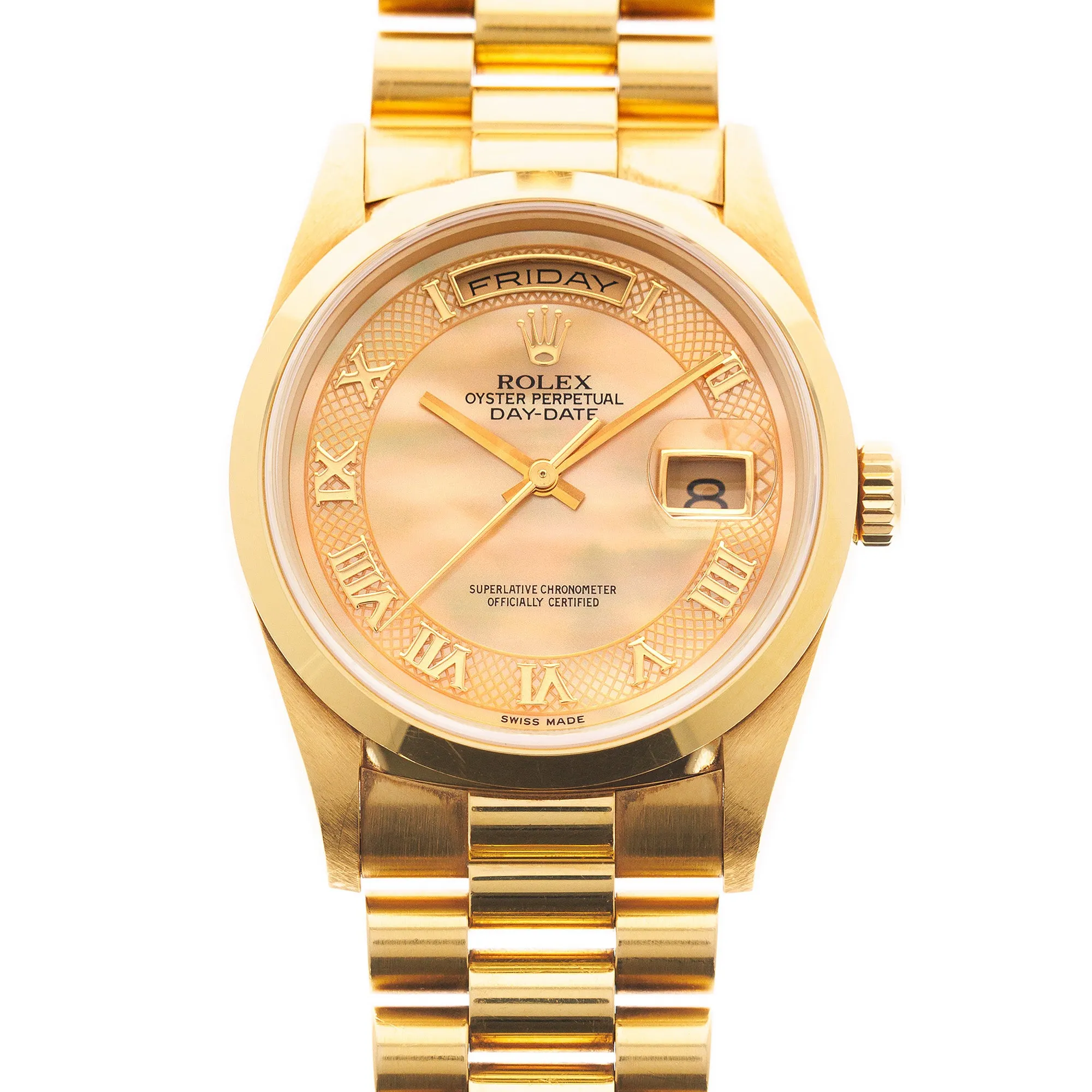 Rolex Yellow Gold Day-Date Ref. 18208 with Mother of Pearl