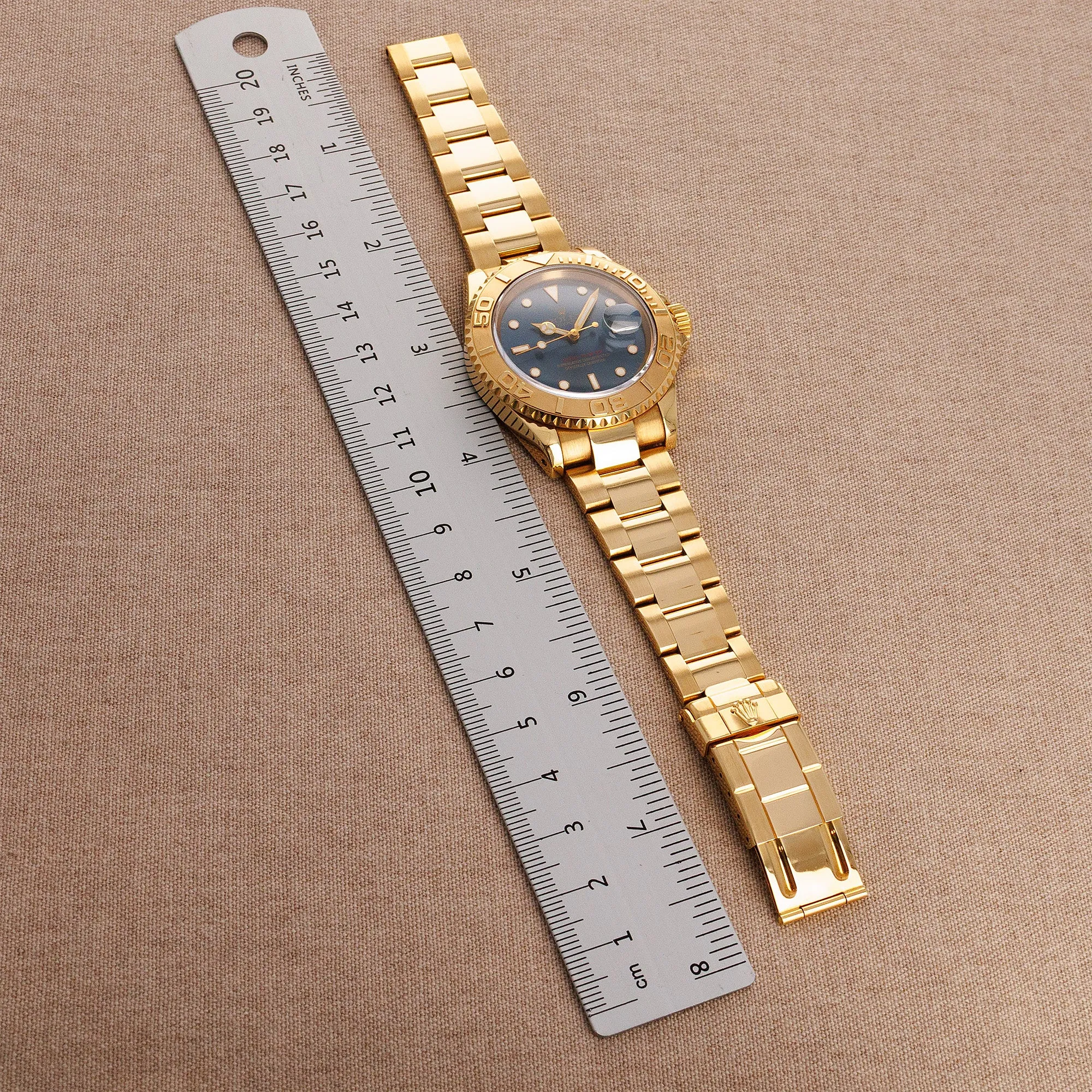 Rolex Yellow Gold Yachtmaster Ref. 16628 with Blue Dial
