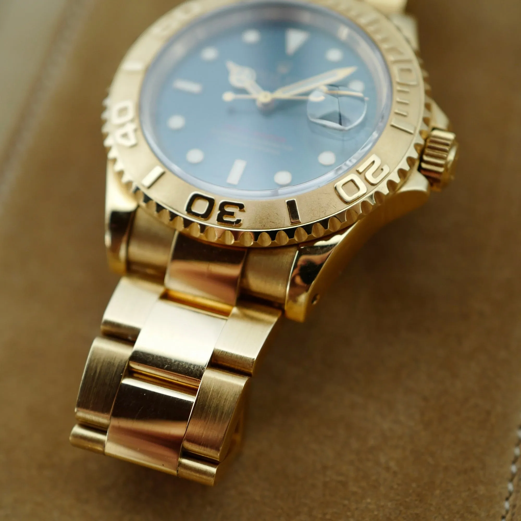Rolex Yellow Gold Yachtmaster Ref. 16628 with Blue Dial