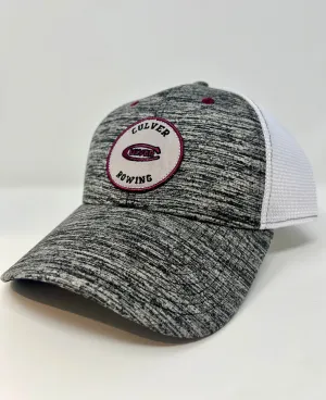 Rowing Athletic Diamond Mesh Snapback Hat - Grey & White