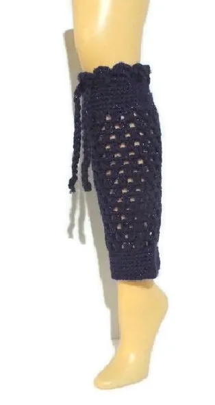 Royal blue pair of leg-warmers,  crochet,  woman size, THE ROYAL BLUE LEG-WARMERS, holiday gift,