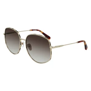 SALVATORE FERRAGAMO SF277S-710 Women Gold Pink Sunglasses Metal Round Eyeglasses
