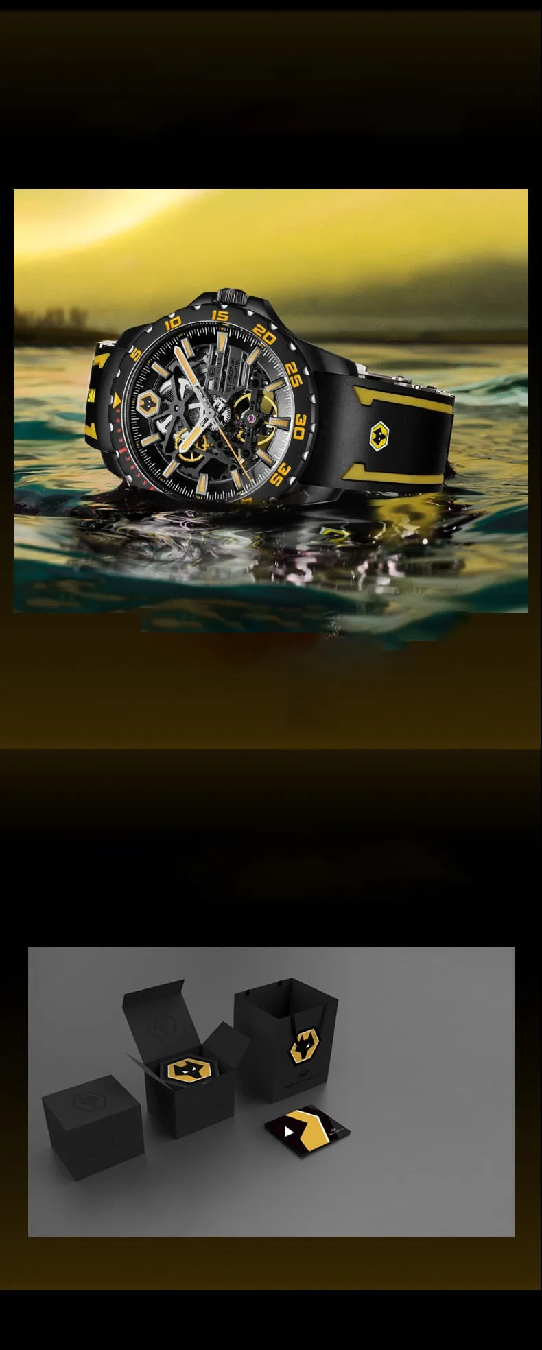 Sea-Gull Automatic Mechanical watch with Skeleton dial. Model: 815.92.1877HK