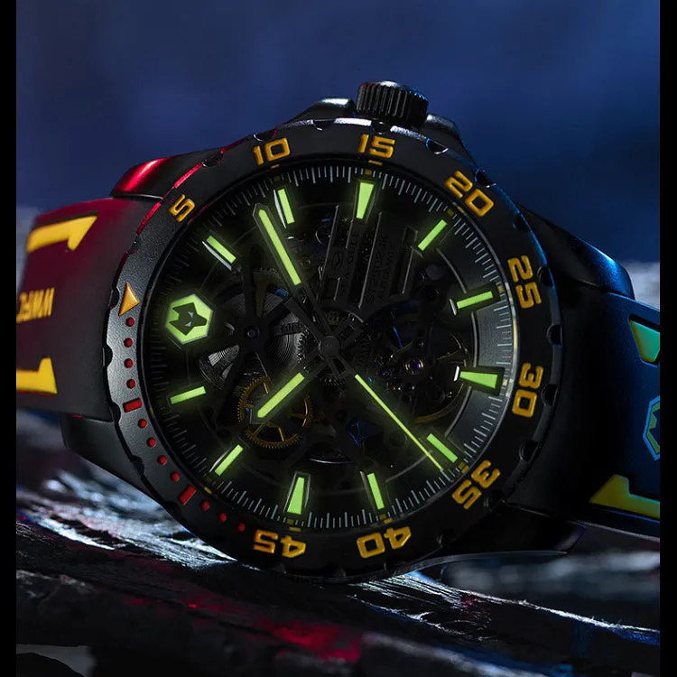 Seagull x Wolverhampton Rangers Football Club 44mm Double Skeleton Men's Automatic Watch 815.92.1877HK