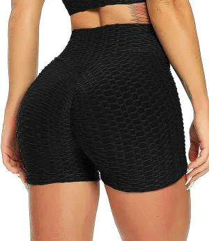 SEASUM Women's High Waist Yoga Shorts Tummy Control Butt Lift Workout