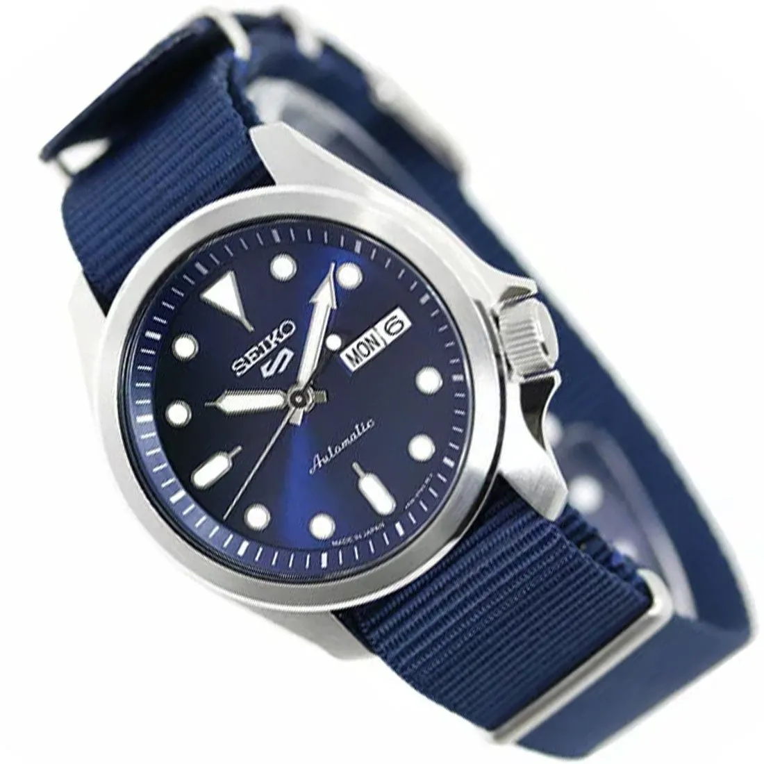 Seiko 5 Sports Blue Dial Automatic Nylon JDM Watch SBSA053