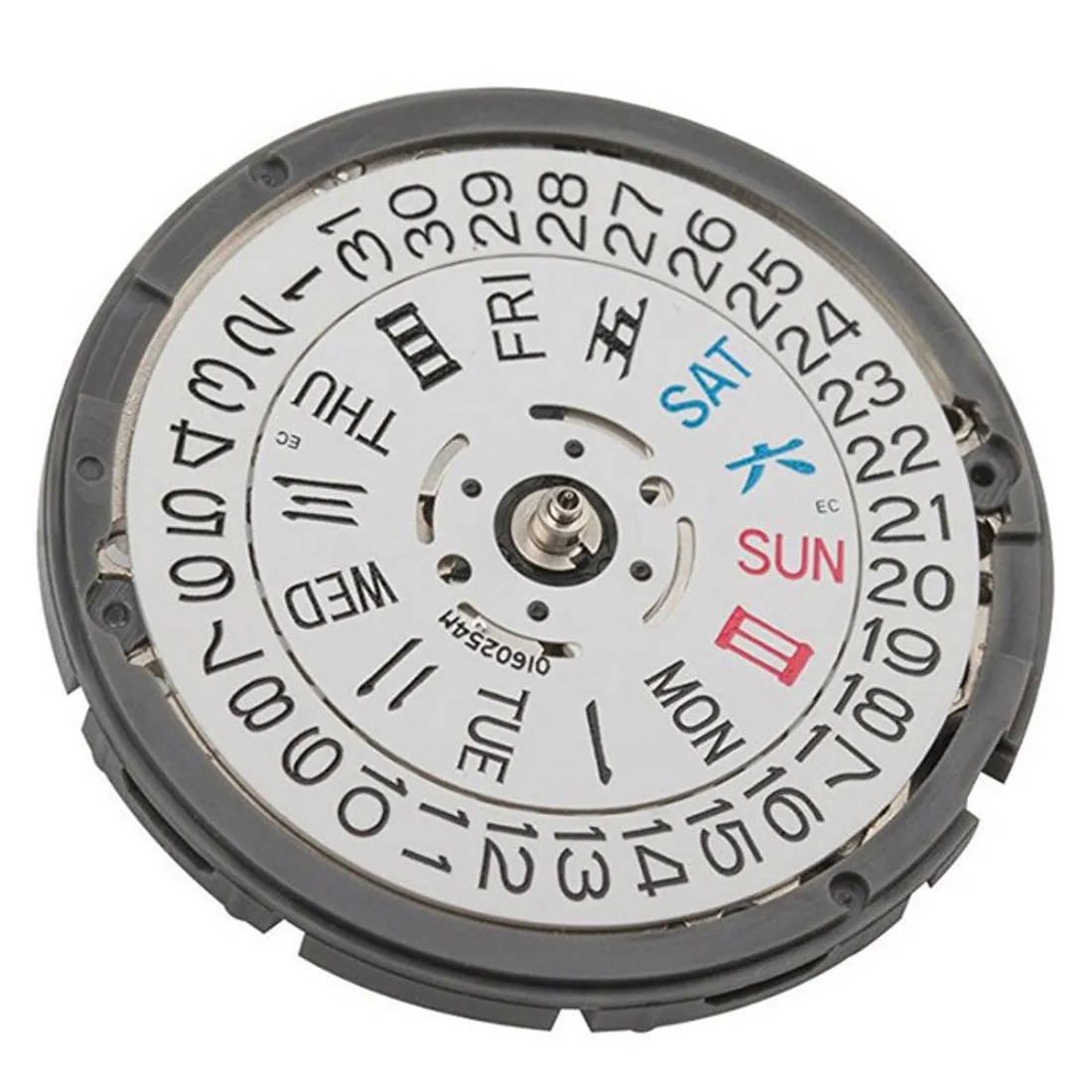 Seiko NH36A Steel Mechanical Automatic Watch Day Date Movement White Date Wheel