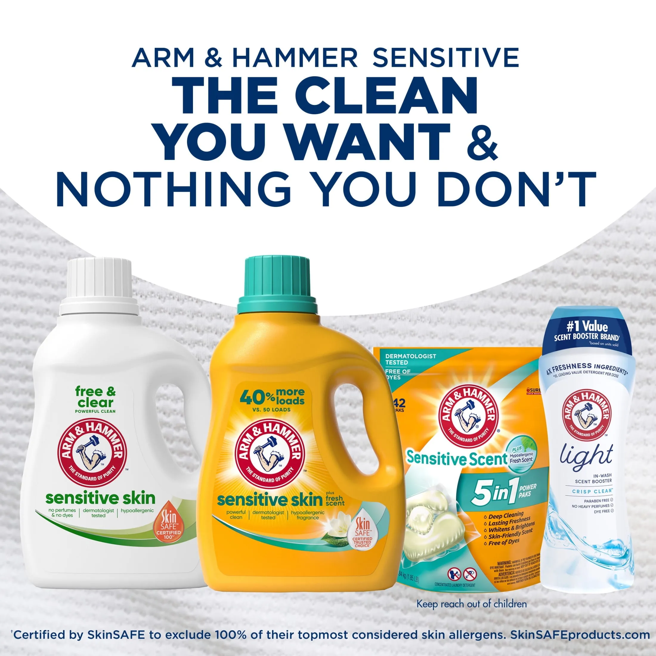 Sensitive Skin Free & Clear Liquid Laundry Detergent Soap, 170 Fl Oz, 170 Loads