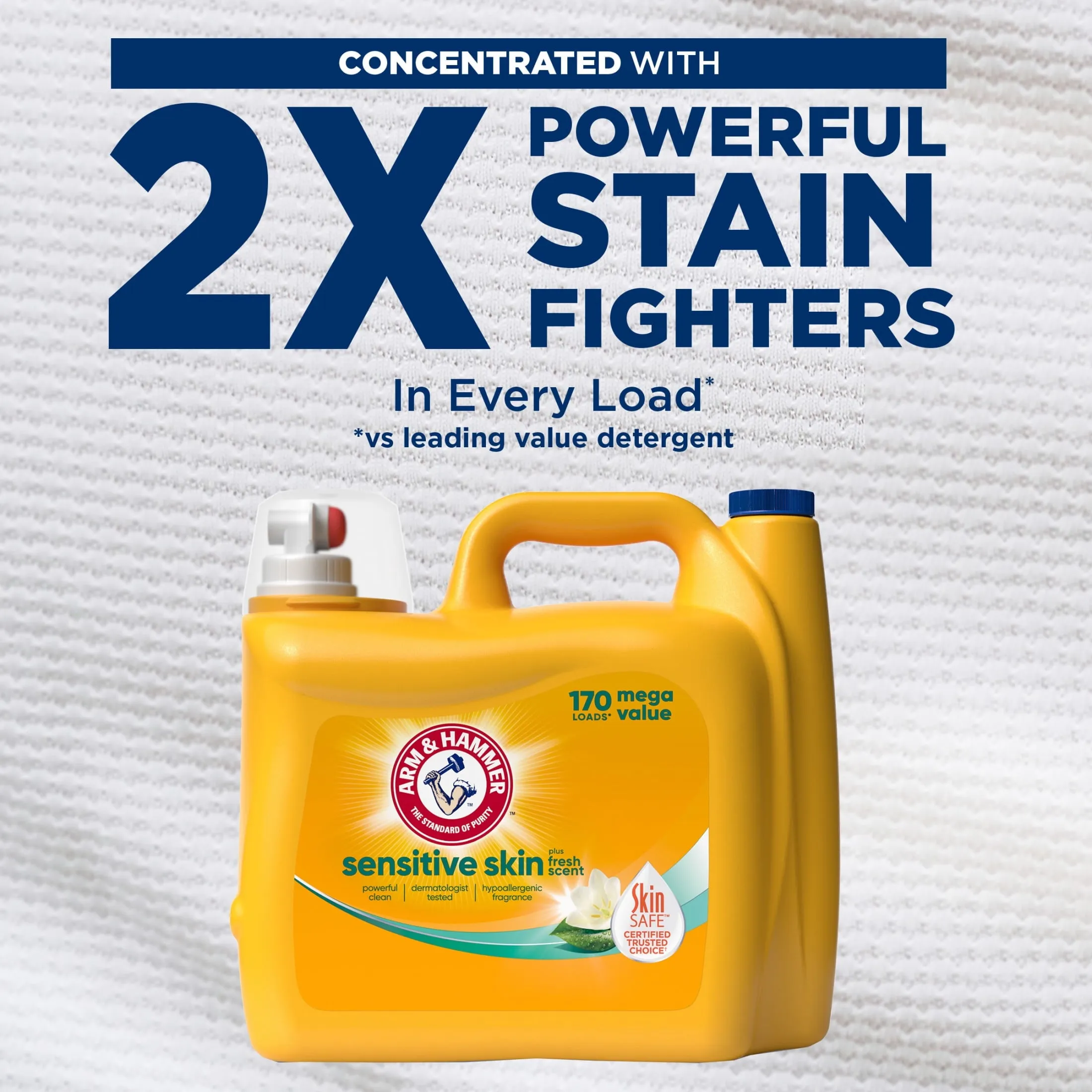 Sensitive Skin plus Fresh Scent, 170 Loads Liquid Laundry Detergent, 170 Fl Oz