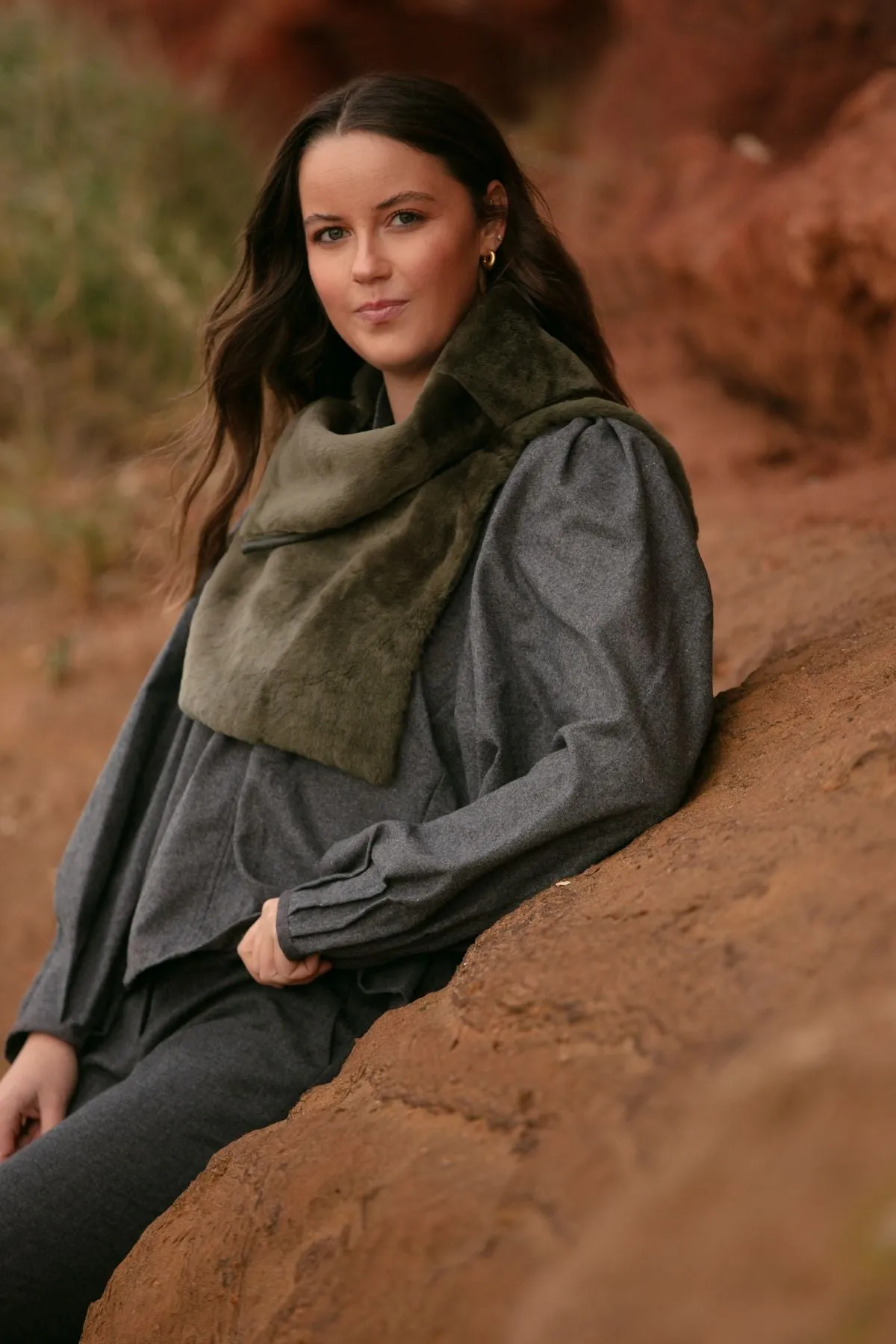 Shearling Collar Neck warmers