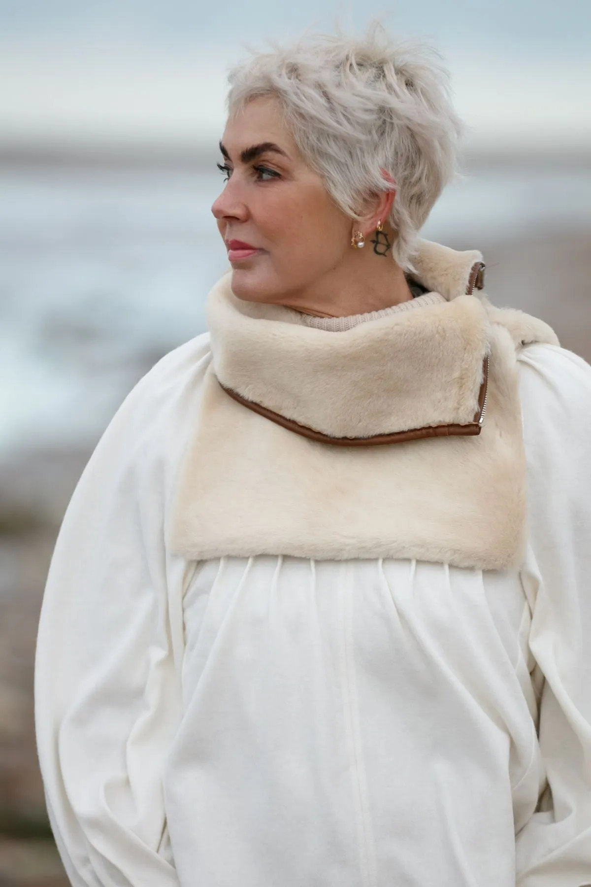 Shearling Collar Neck warmers