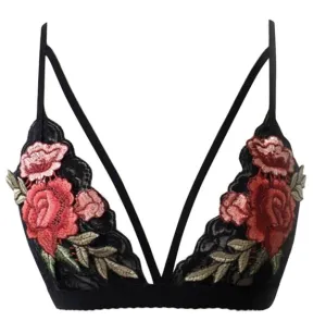 Sheer Lace Floral Bralette