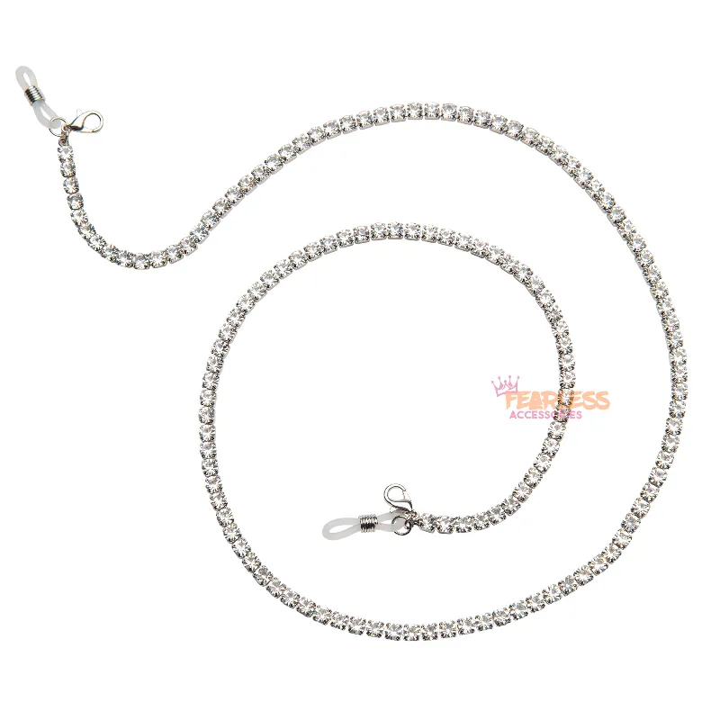 Single Strand Rhinestone Sunglasses Chain (2 Colors)