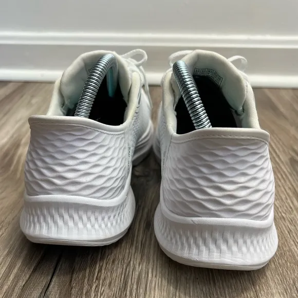 SKECHERS Women’s White Hands Free Slip-Ins Go Run Consistent 2.0 Size 8.5 EUC