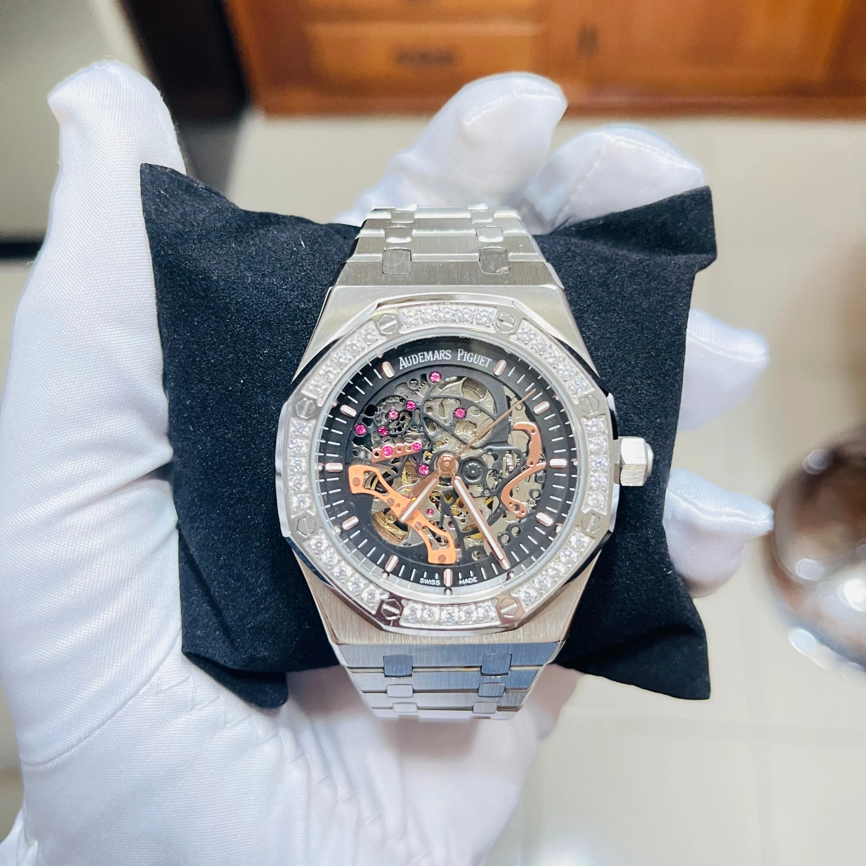 Skeleton AP Diamond Bezel