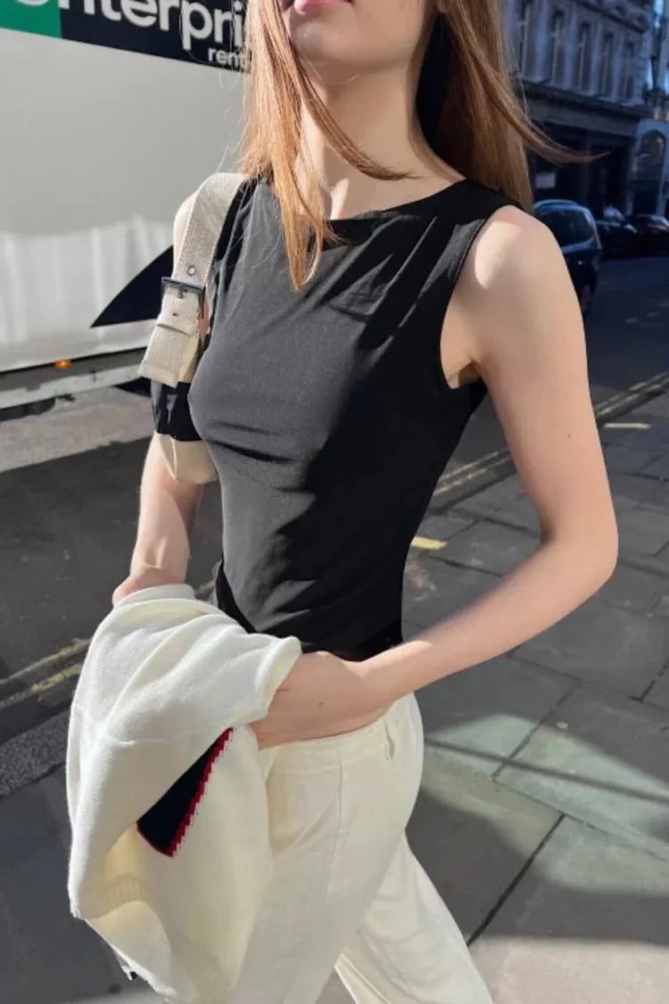 Sleeveless Mesh Top